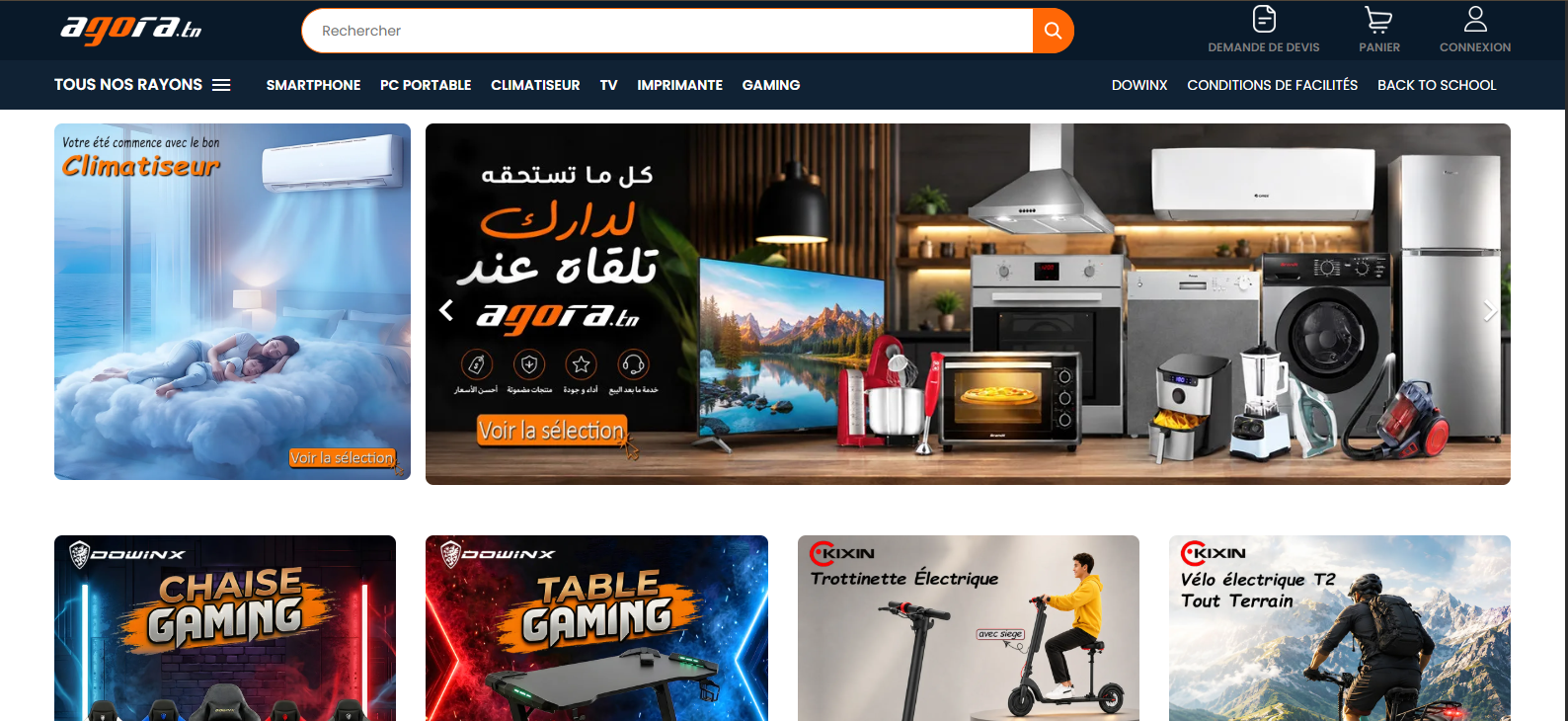 Capture du site Agora
