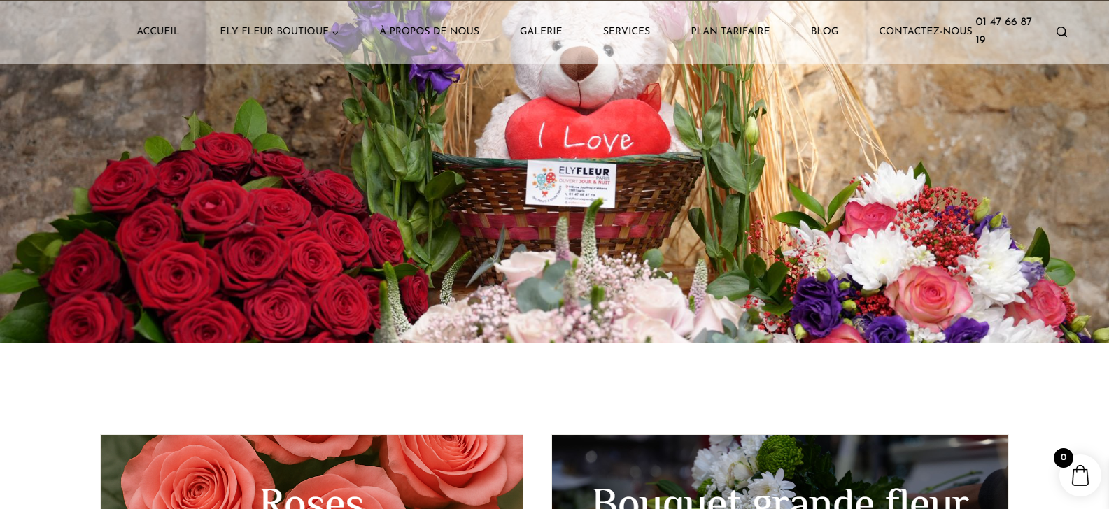 Capture du site Ely Fleurs