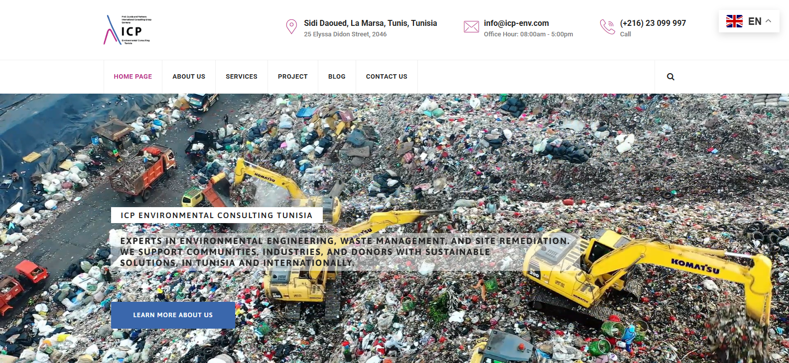 Capture du site ICP-ENV