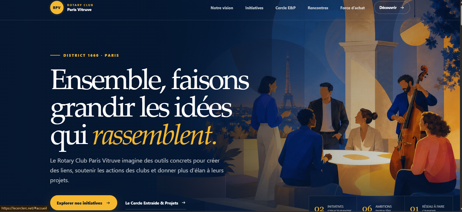 Capture du site Le Cercle