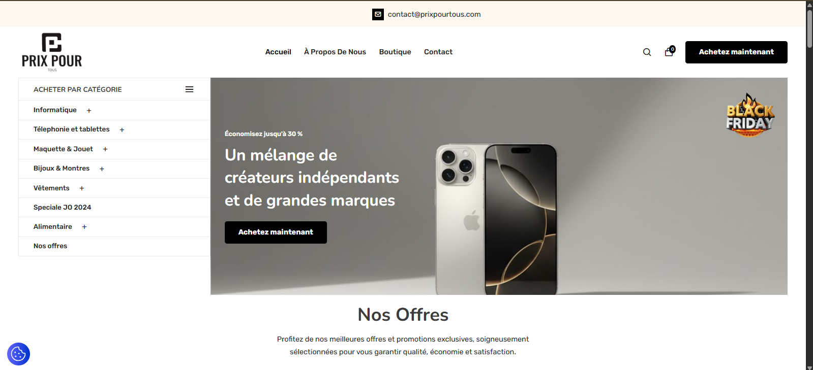Capture du site PrixPourTous
